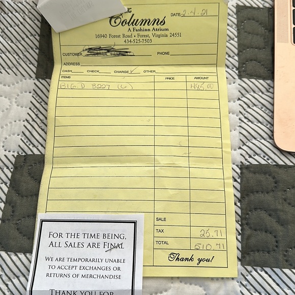 Bigio Collection bought to be grandmother of the bride purchased at The Columns - Picture 7 of 8